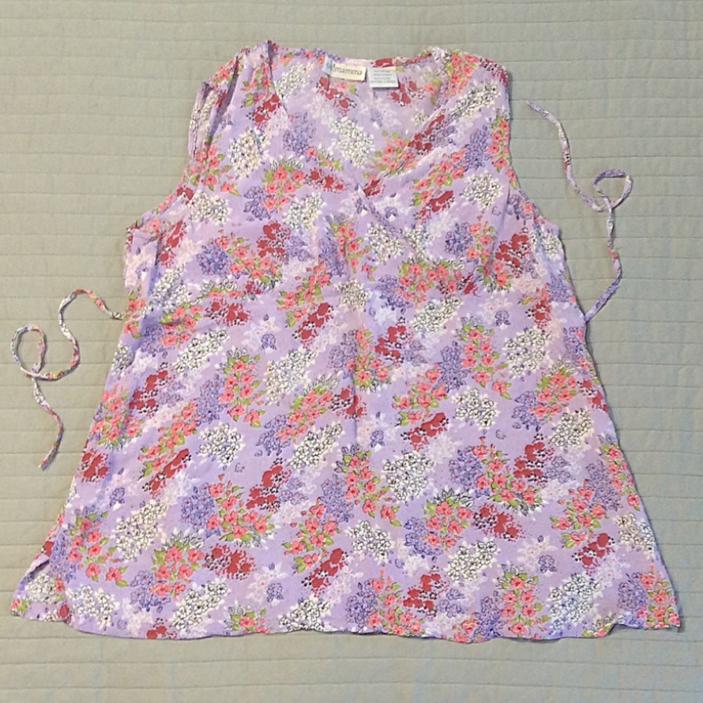 Oh! Mamma, pretty, floral, s/l maternity blouse